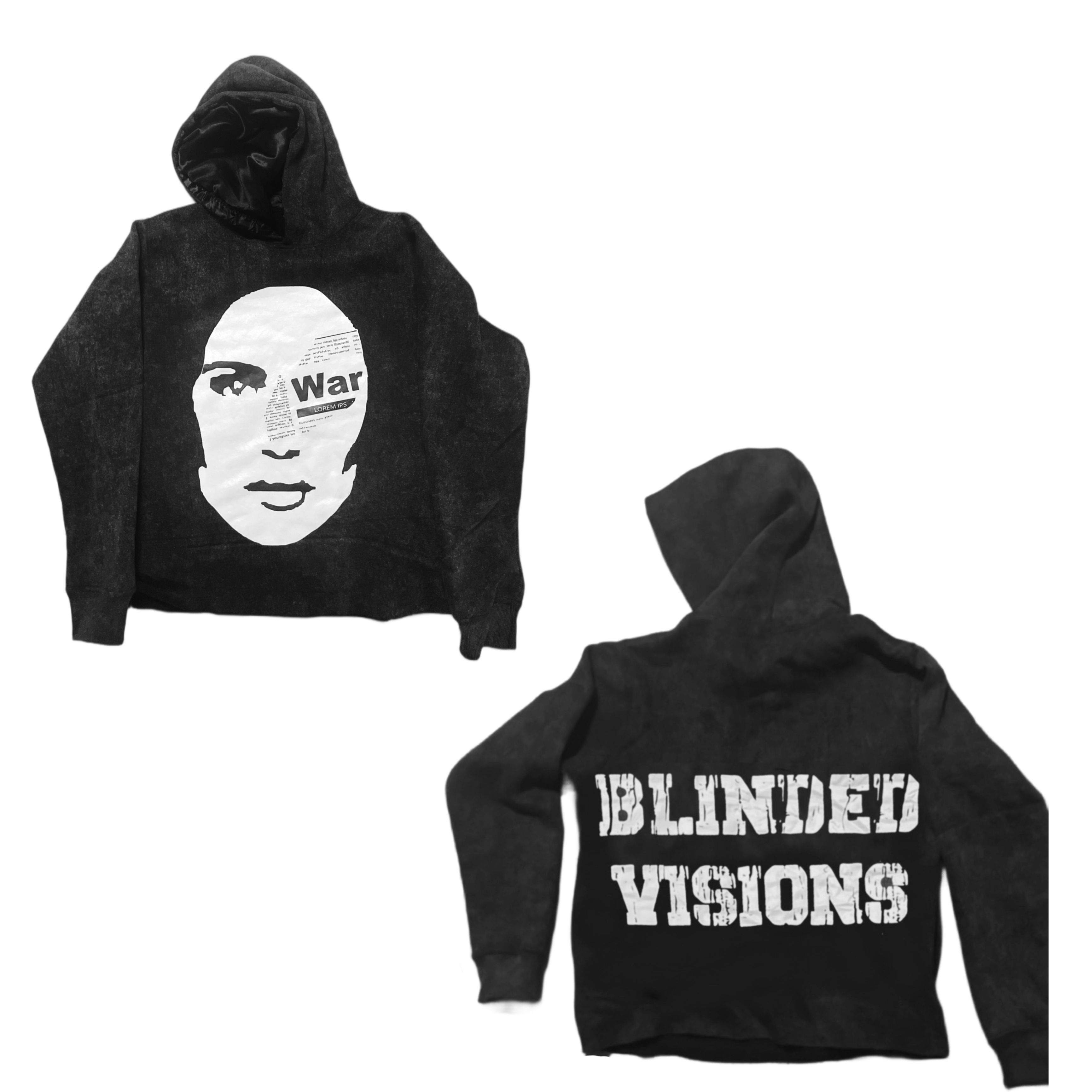 Blinded Visions “War” White Hoodie
